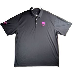 Nike Dri-Fit Barstool Sports Pink Whitney Golf Polo Black Mens XXXL / 3XL